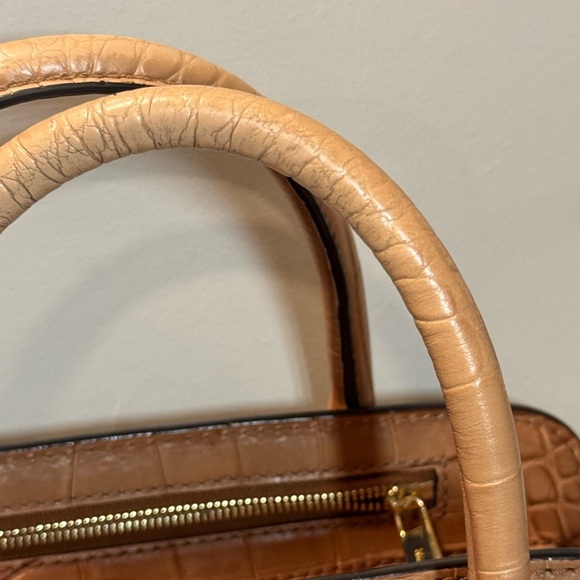 Michael Kors Harper Canvas Two Toned Satchel Shoulder Bag - Picture 14 of 16